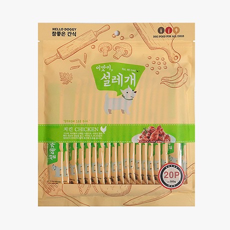 펫더맨 참좋은간식 설레개 치킨(활력) 15g 20p